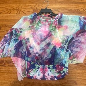 Multi color 2 piece top, bright colors. Style & co. Size Petite medium